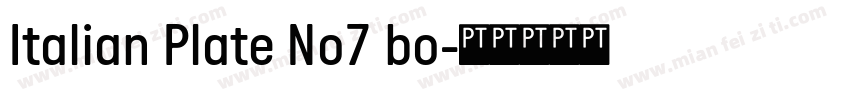 Italian Plate No7 bo字体转换